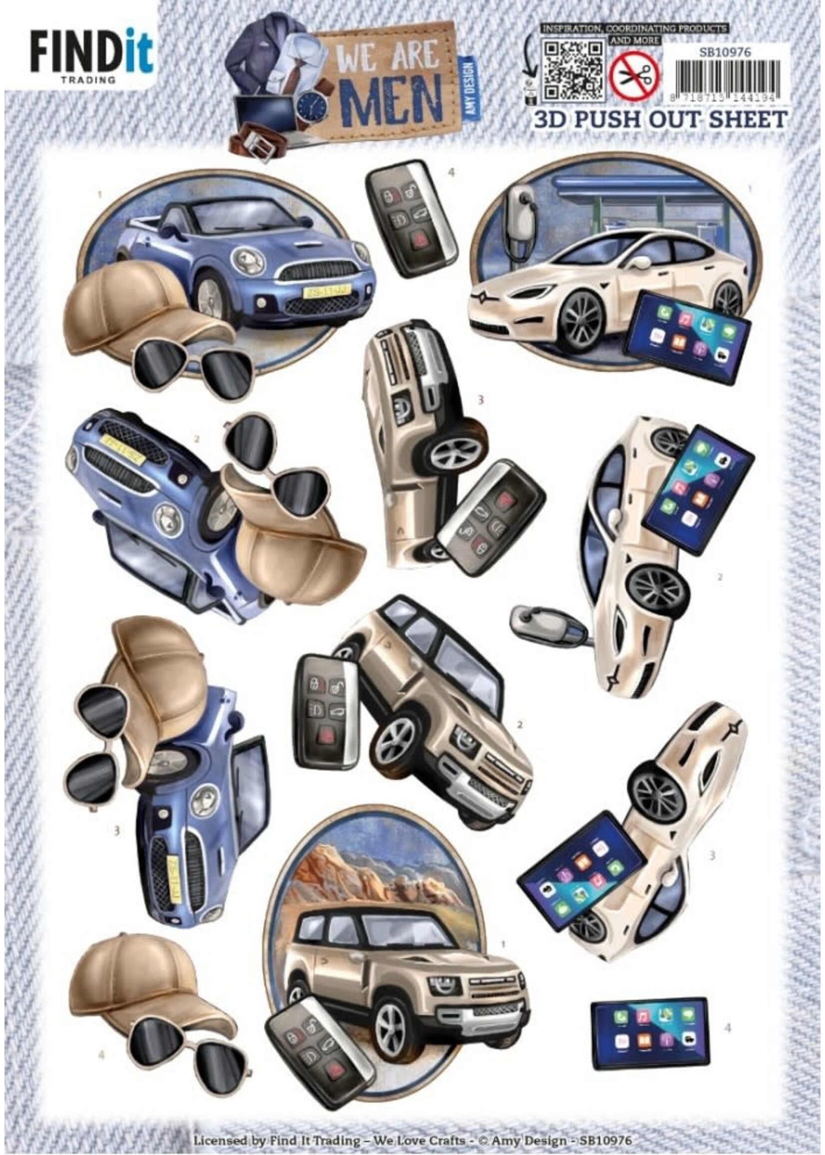 3D Push Out - Amy Design - We Are Men - Cars
