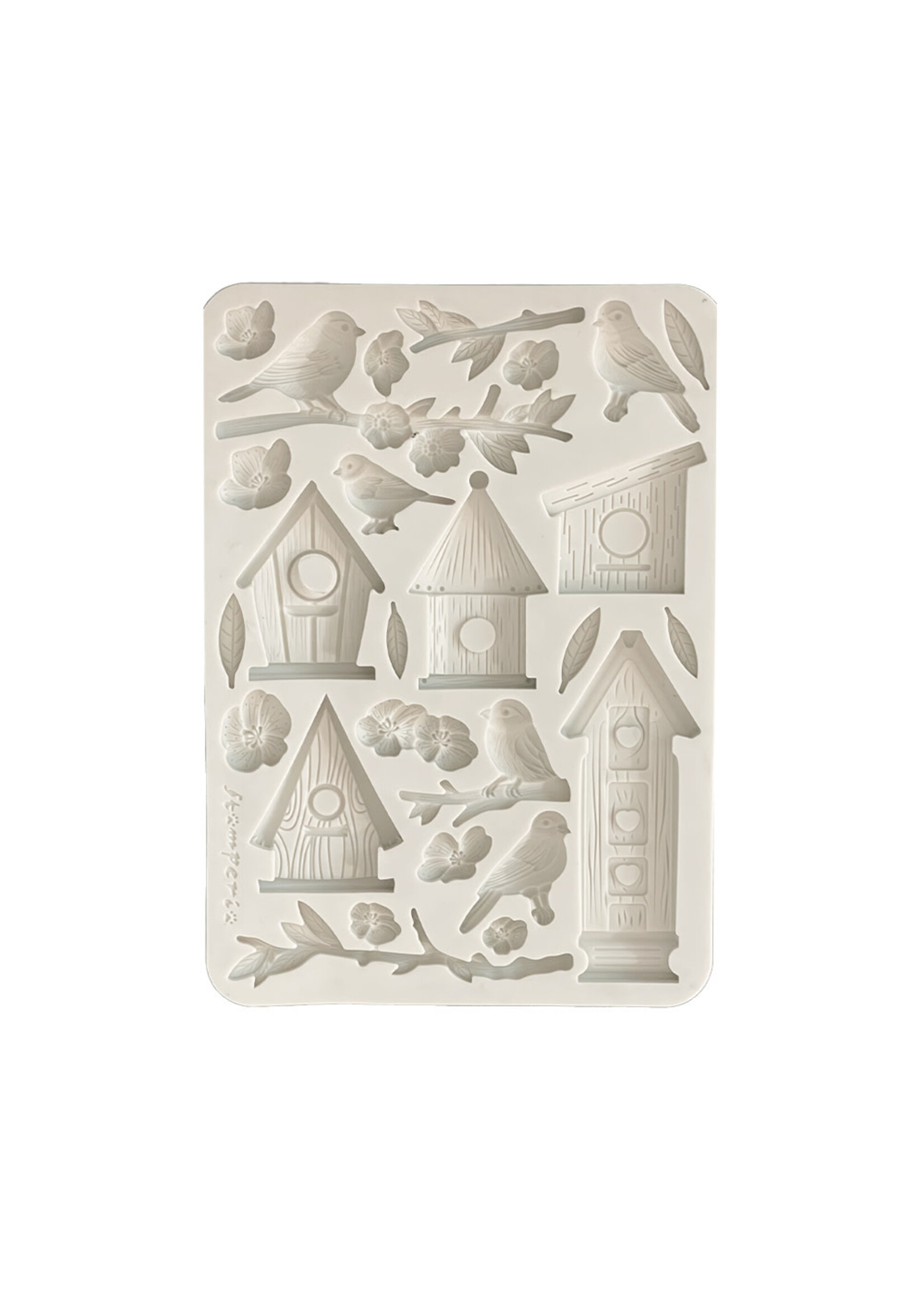 Silicon mold A5 - Create Happiness Dewdrops nests and birds CME Code: KACMA546