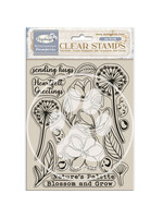 Acrylic stamp cm 14x18 - Create Happiness Dewdrops blossoms CME Code: WTK207