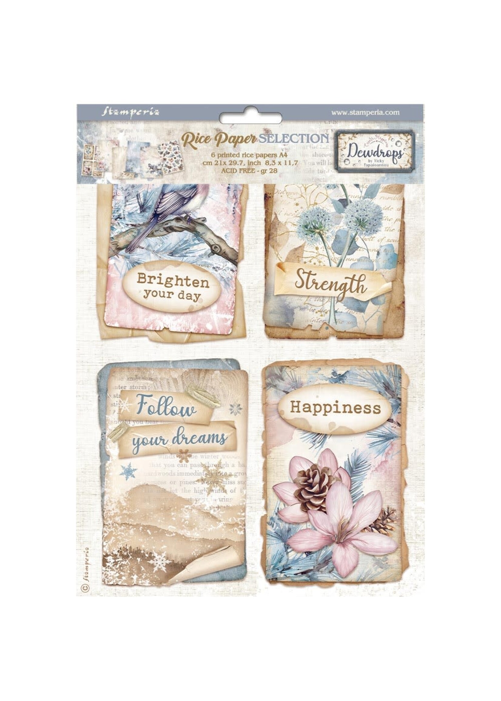 Selectie 6 Rijstpapier A4 - Geluksdauwdruppels maken CME-code: DFSA4XDD
