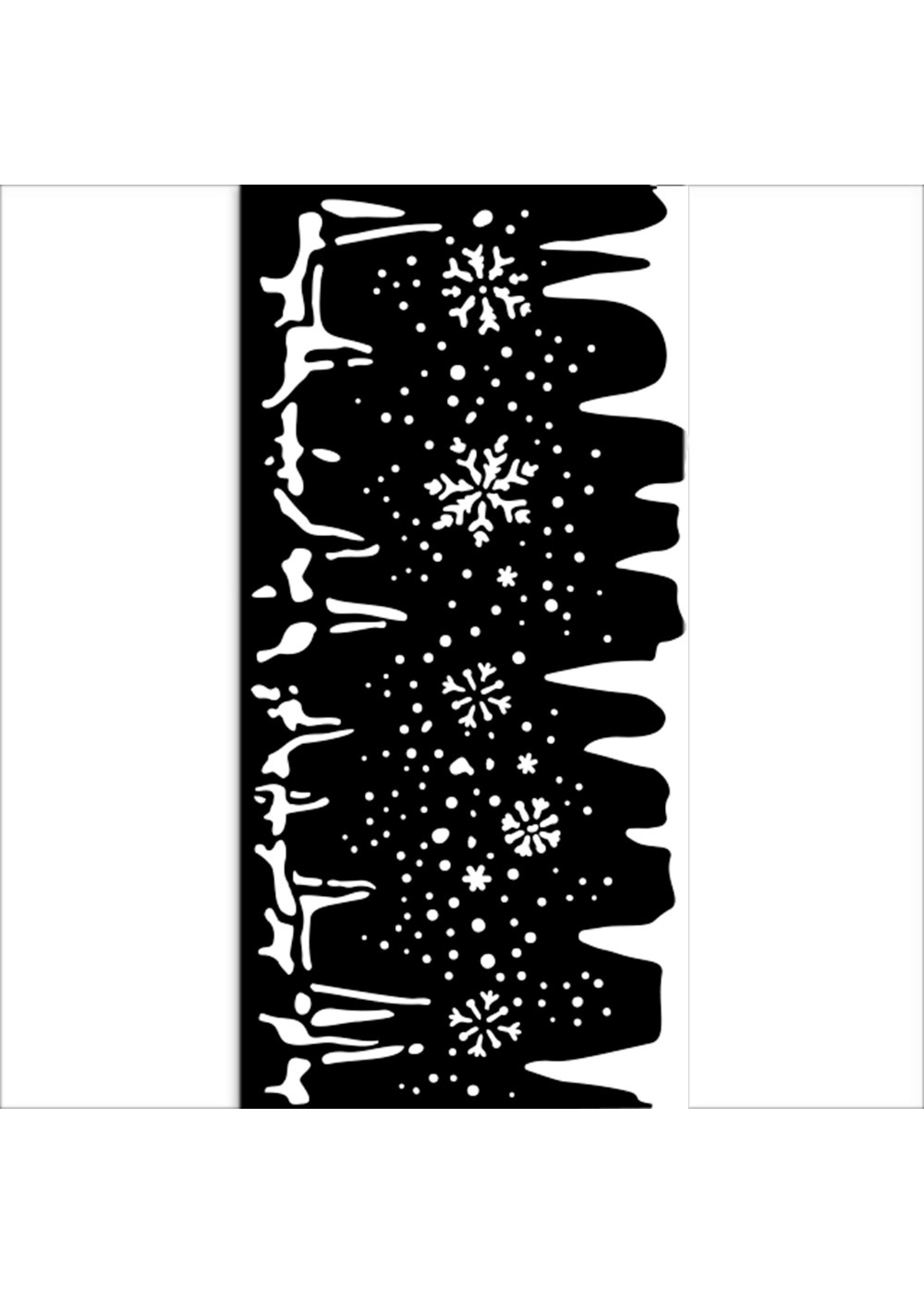 Dik stencil cm 12X25 - Create Happiness Dauwdruppels, sneeuwvlokken en ijs CME-code: KSTDL109