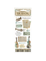 Rub-on cm 10,16x21,6 - Muziekinstrumenten CME-code: DFLRB124