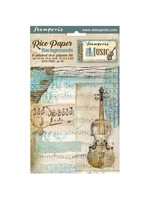 Selectie 8 Rijstpapier A6 achtergronden - Muziek CME-code: DFSAK6033