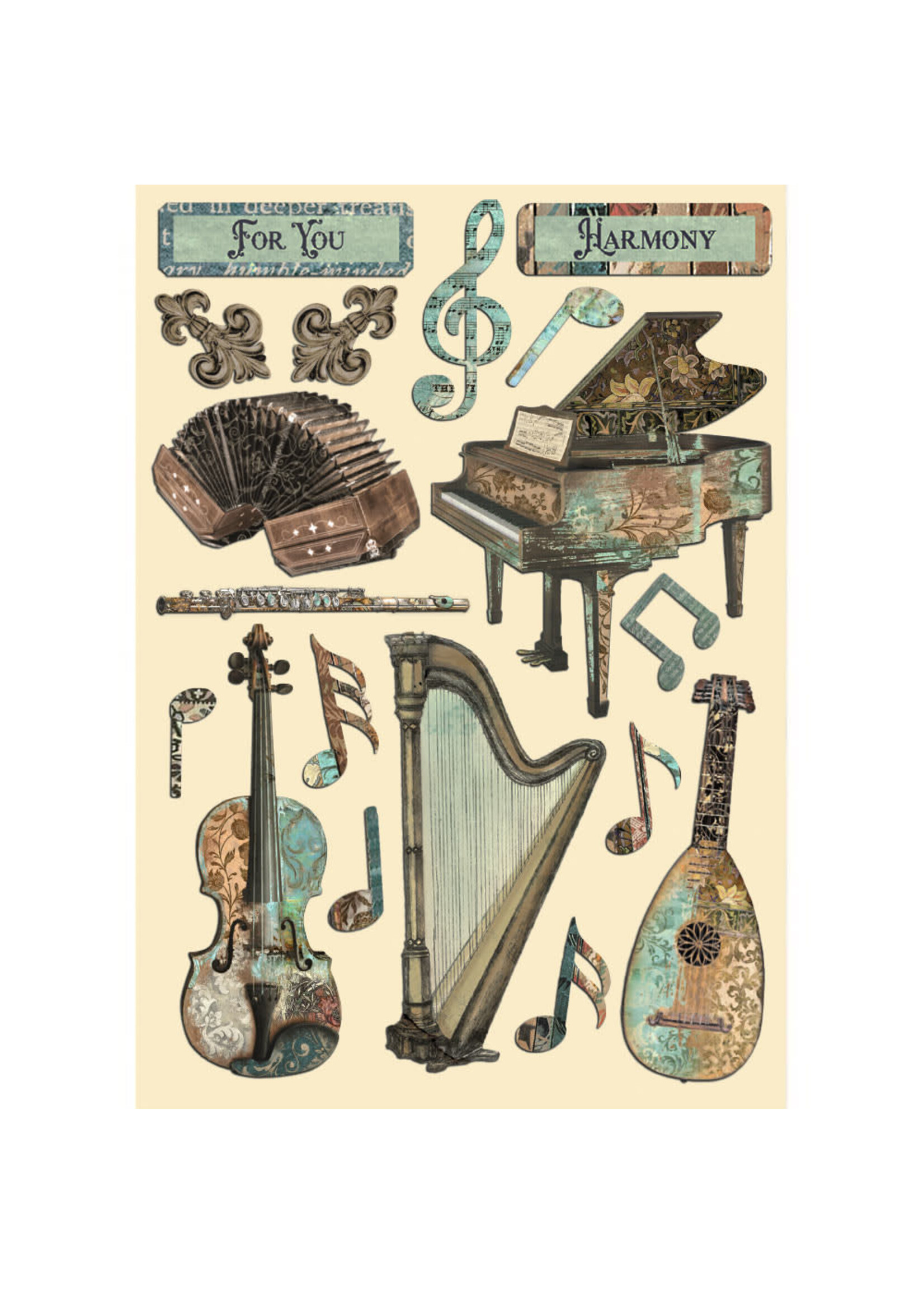 Gekleurd Houten vorm A5 - Muziek CME-code: KLSP175