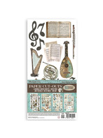Papierknipsels 2 Double Face - 4 vellen cm. 15x30,5 - Muziek CME-code: SBBCT05