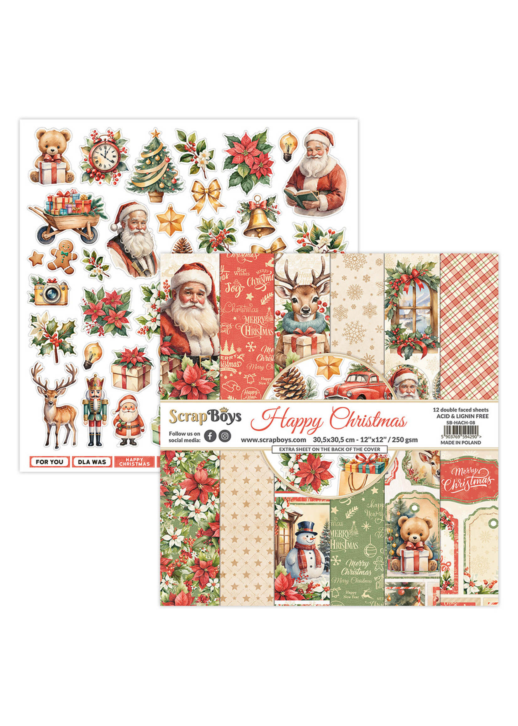 Happy Christmas 30,5 x 30,5 cm