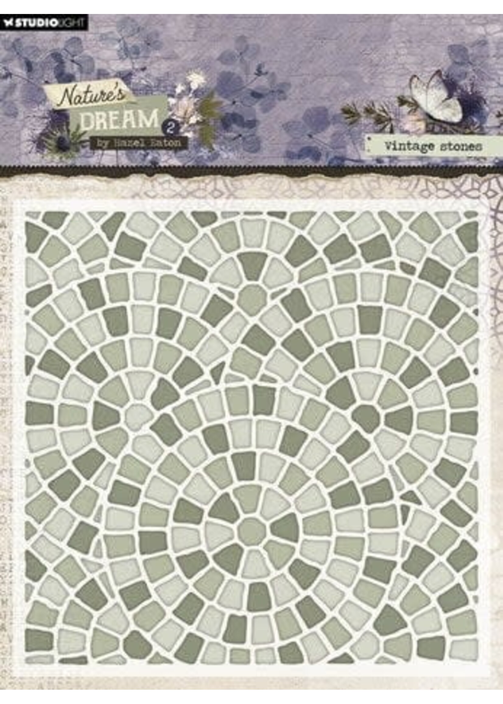 Nature's Dream 2 Embossing Folder Vintage Stones (HE-ND-EMB23)