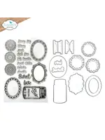 Kleine kleedjes en tabbladen stempel- en stansset Alledaagse elementenSKU: CSD384