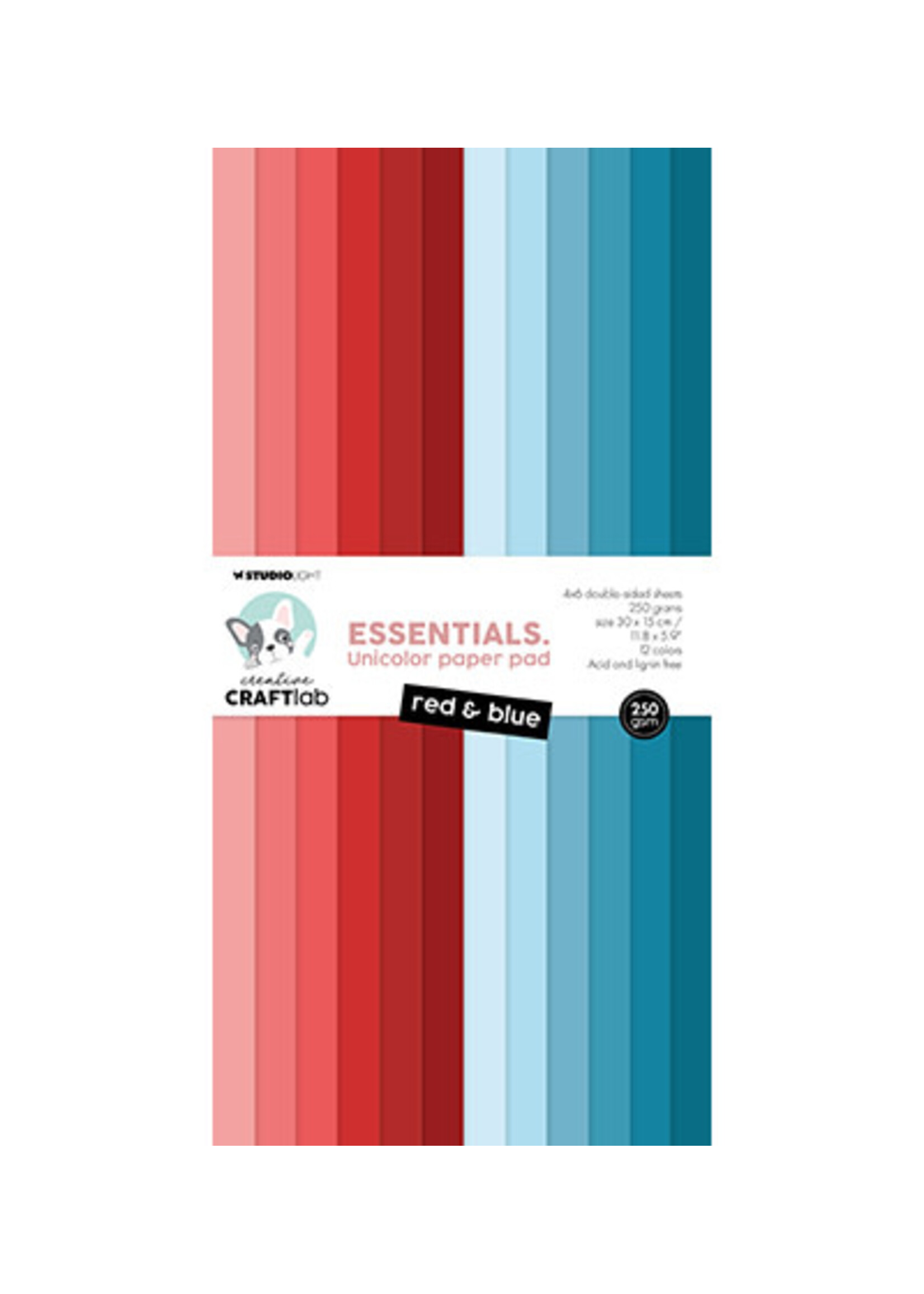 CCL-ES-UPP262 - Paper Pad Red & Blue Essentials nr.262