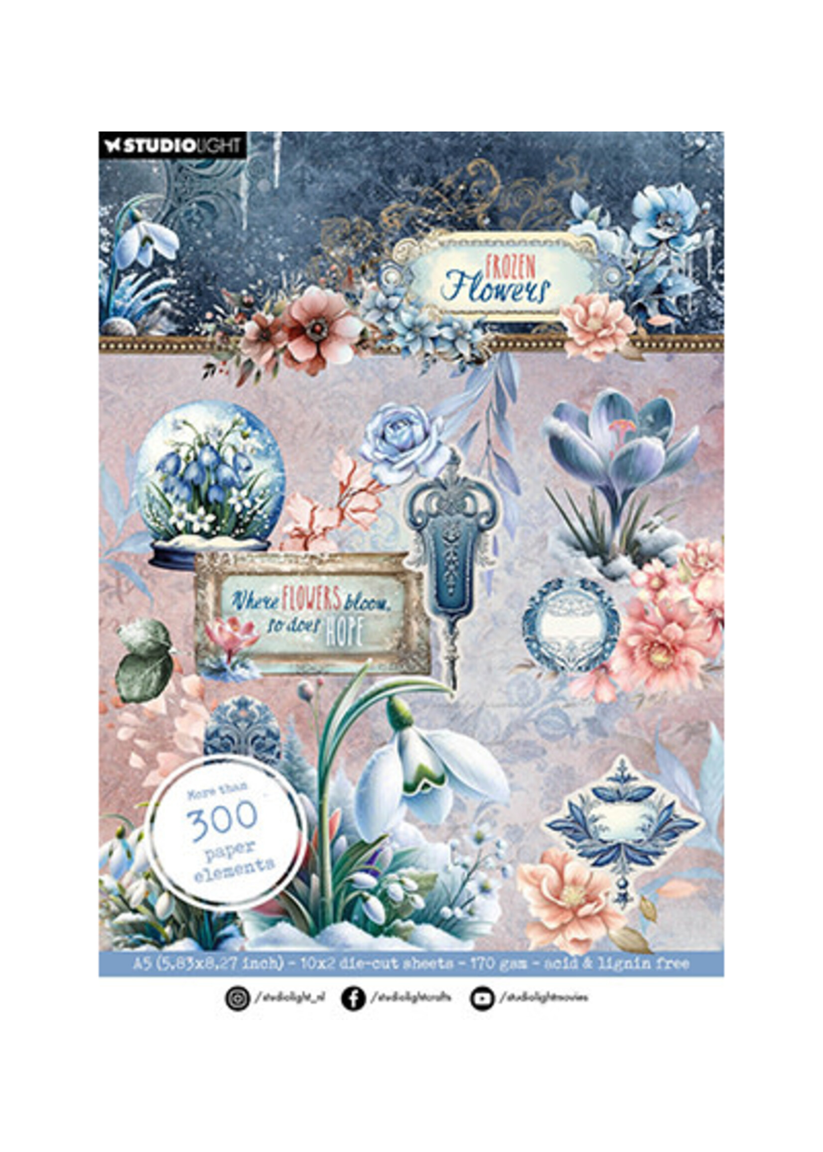 SL-FF-DCPP266 - Paper elements Frozen Flowers nr.266