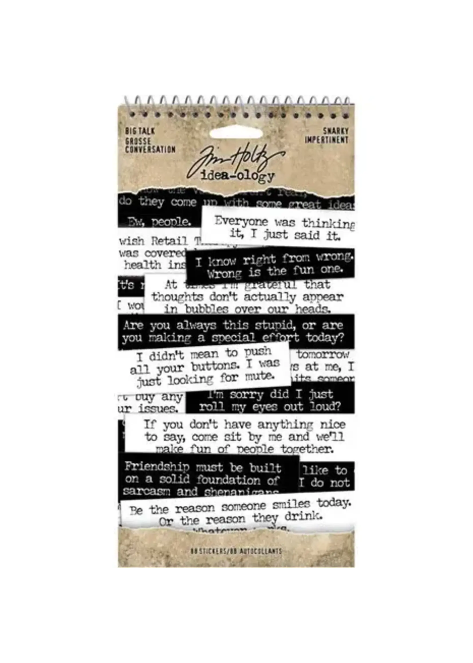 Tim Holtz Big Talk Snarky Stickers (88pcs) (TH93797)