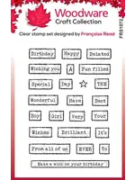 Birthday Tape Words Clear Stamps (FRS1072)