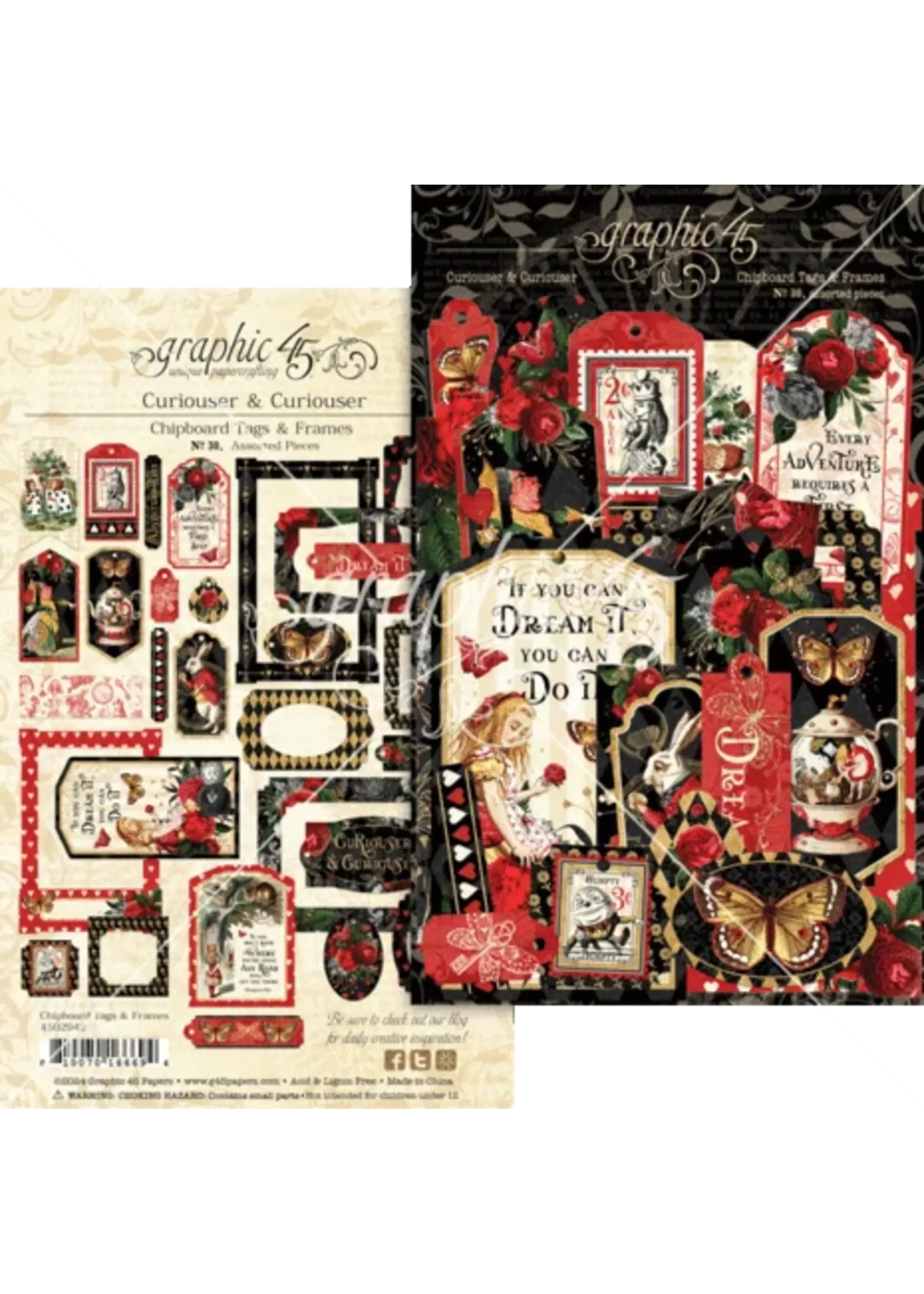Curiouser & Curiouser Chipboard Tags & Frames (4502942)
