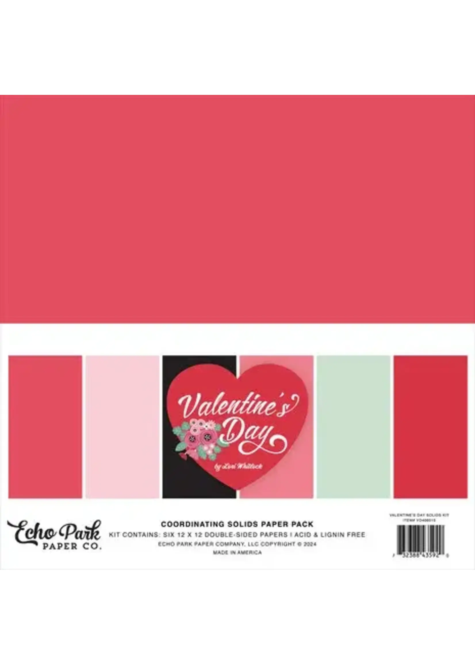 Valentine's Day 12x12 Inch Coordinating Solids Paper Pack (VD406015)