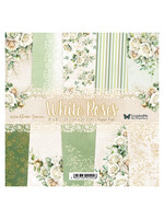 White Roses - 8" x 8" scrapbooking paper pack