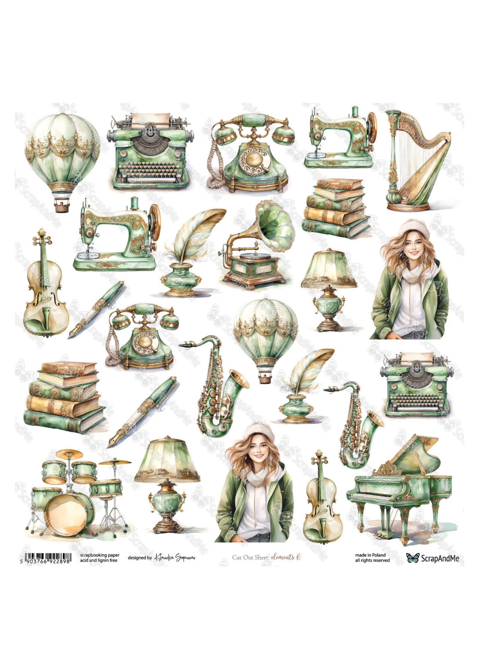 Elements 6 plaatjes vel