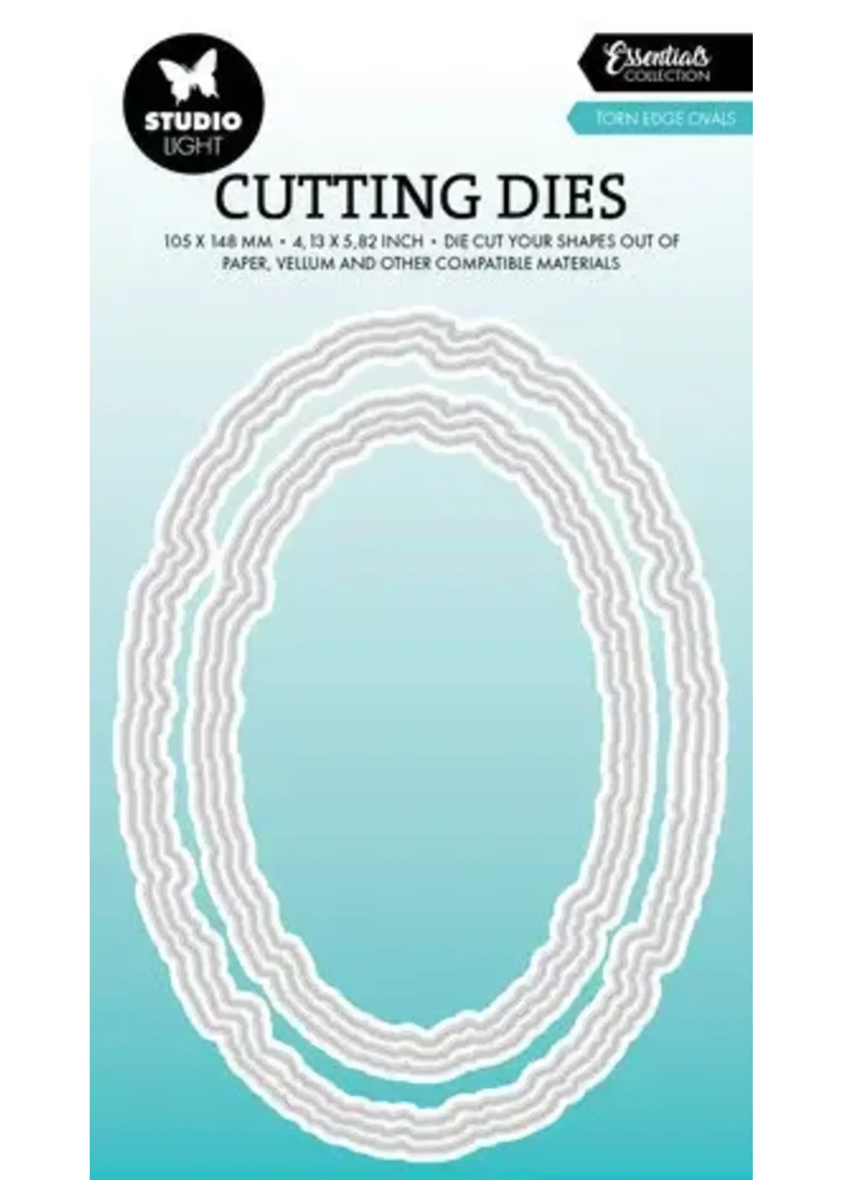 Cutting Die Torn Edge Ovals Essentials (SL-ES-CD915)