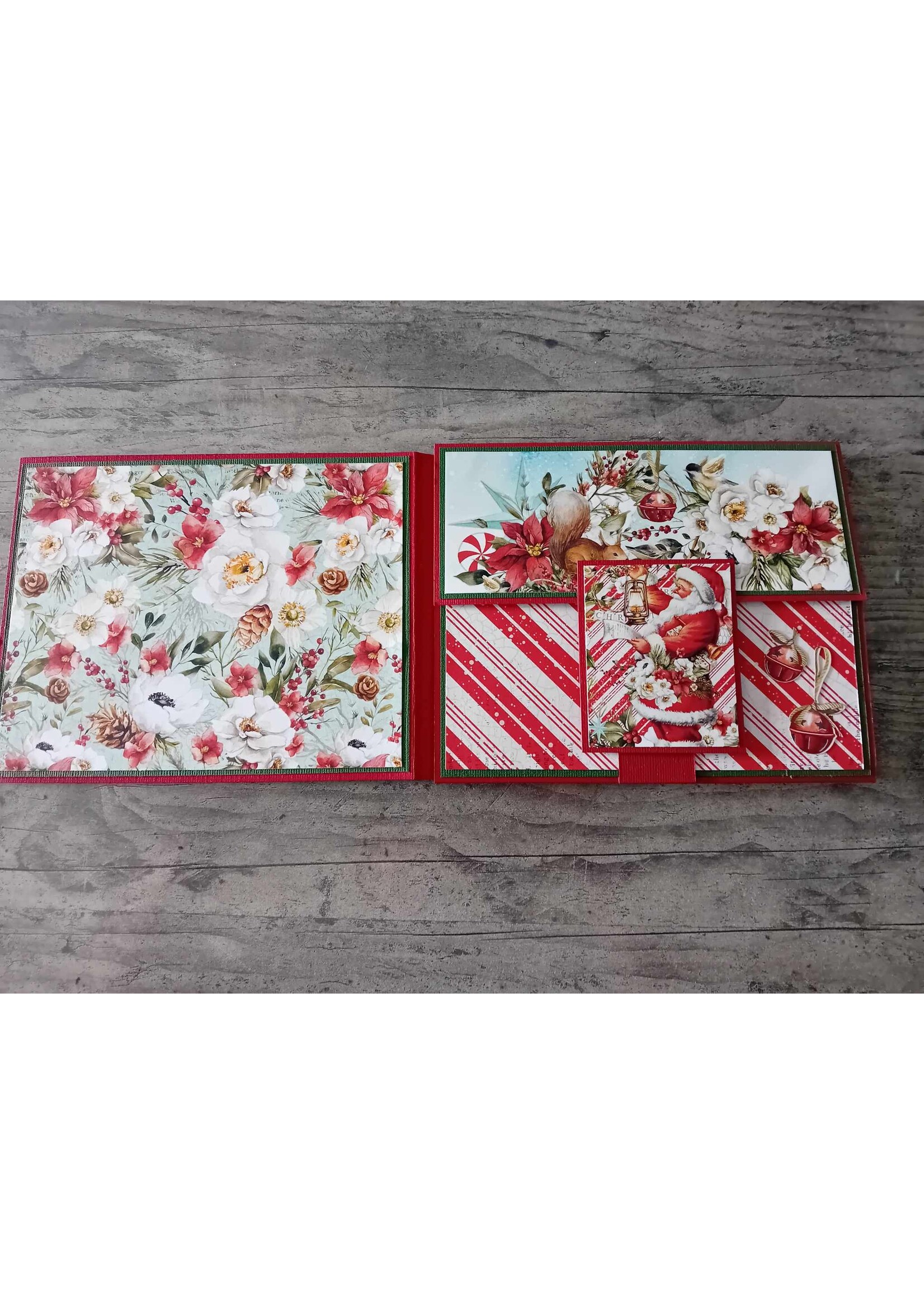 Kerstkaart met schudkaart en labels