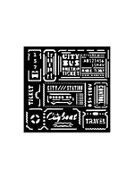 Art of Travelling Thick Stencil 12x12cm Tickets (KSTDS06)