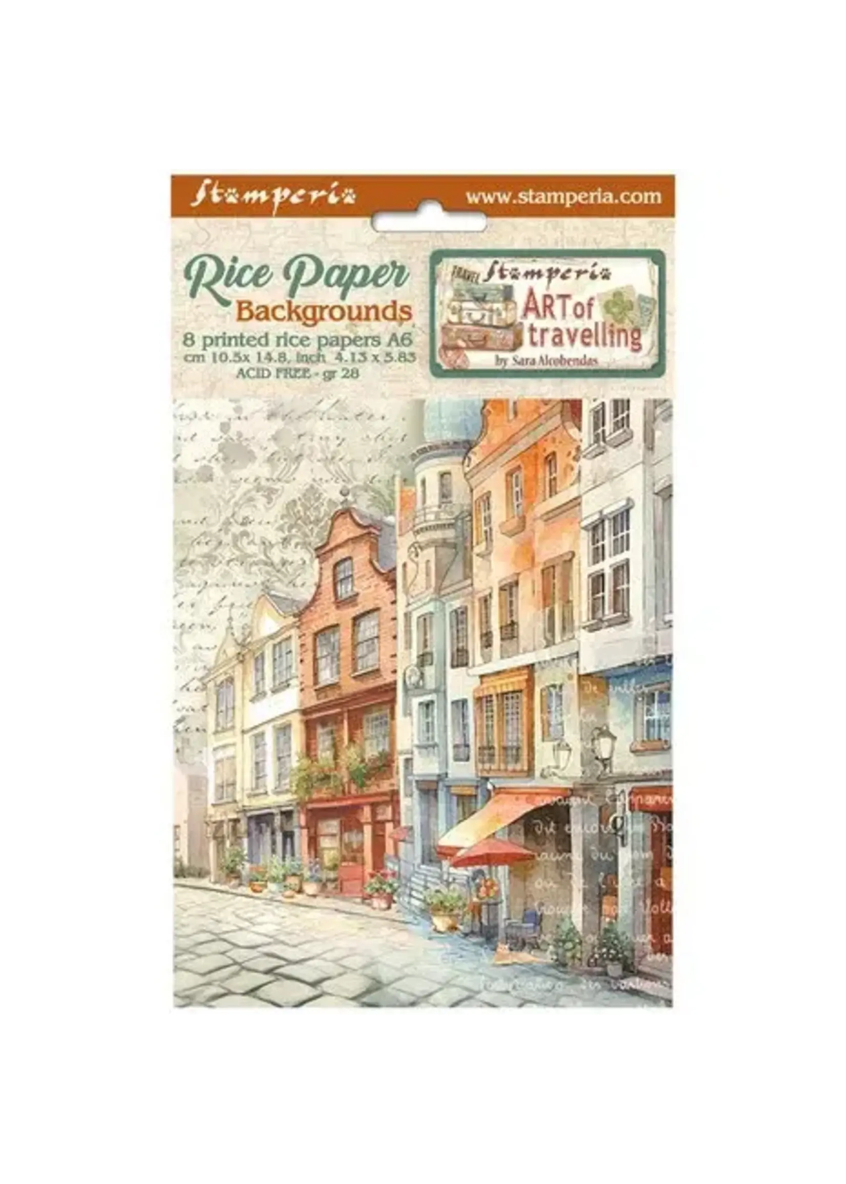 Art of Travelling A6 Rice Paper Backgrounds (8pcs) (DFSAK6035)