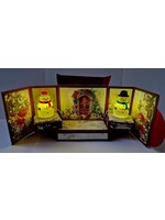 Cadeau box met verlichte sneeuwpopjes