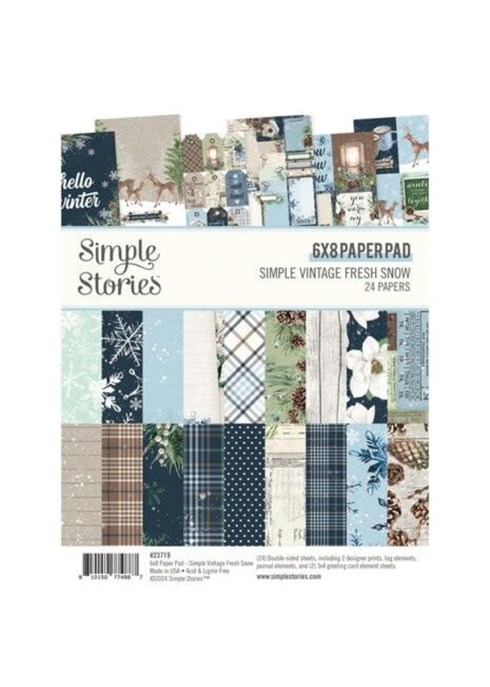 Simple Vintage Fresh Snow 6x8 Inch Paper Pad (23719)