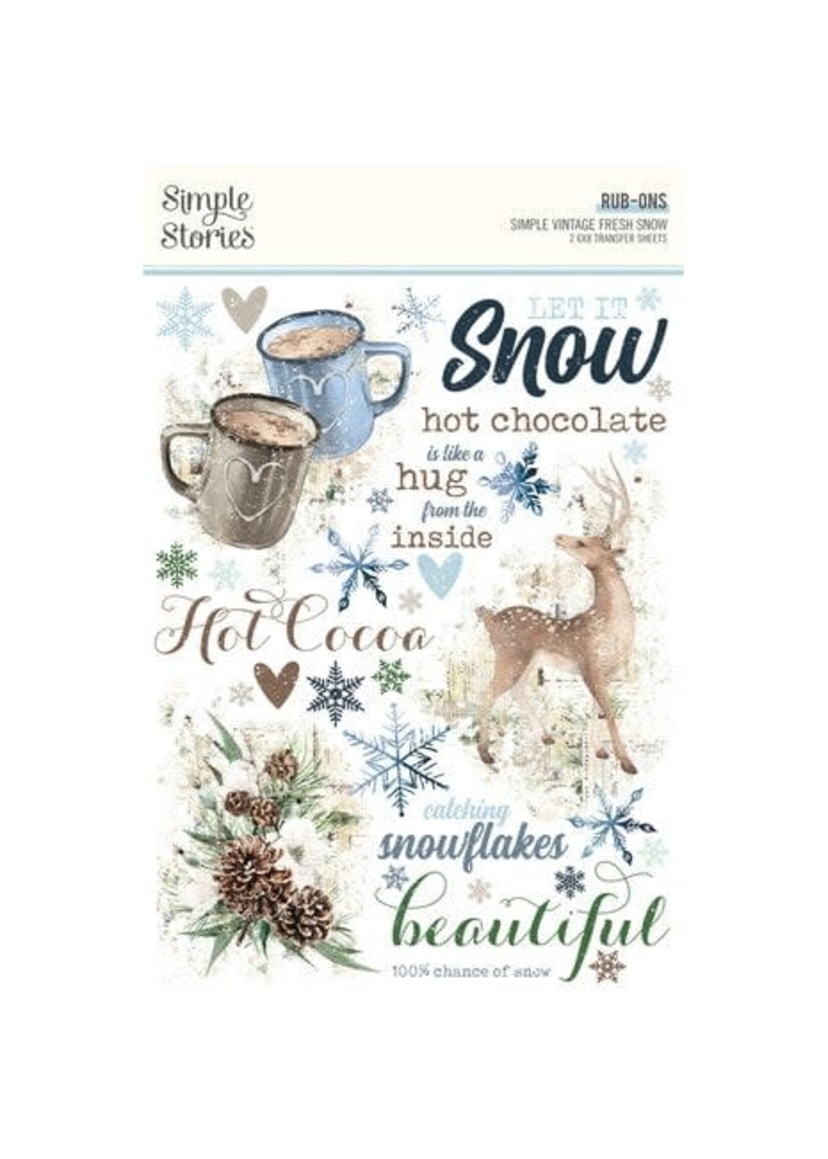 Simple Vintage Fresh Snow Rub Ons (23727)