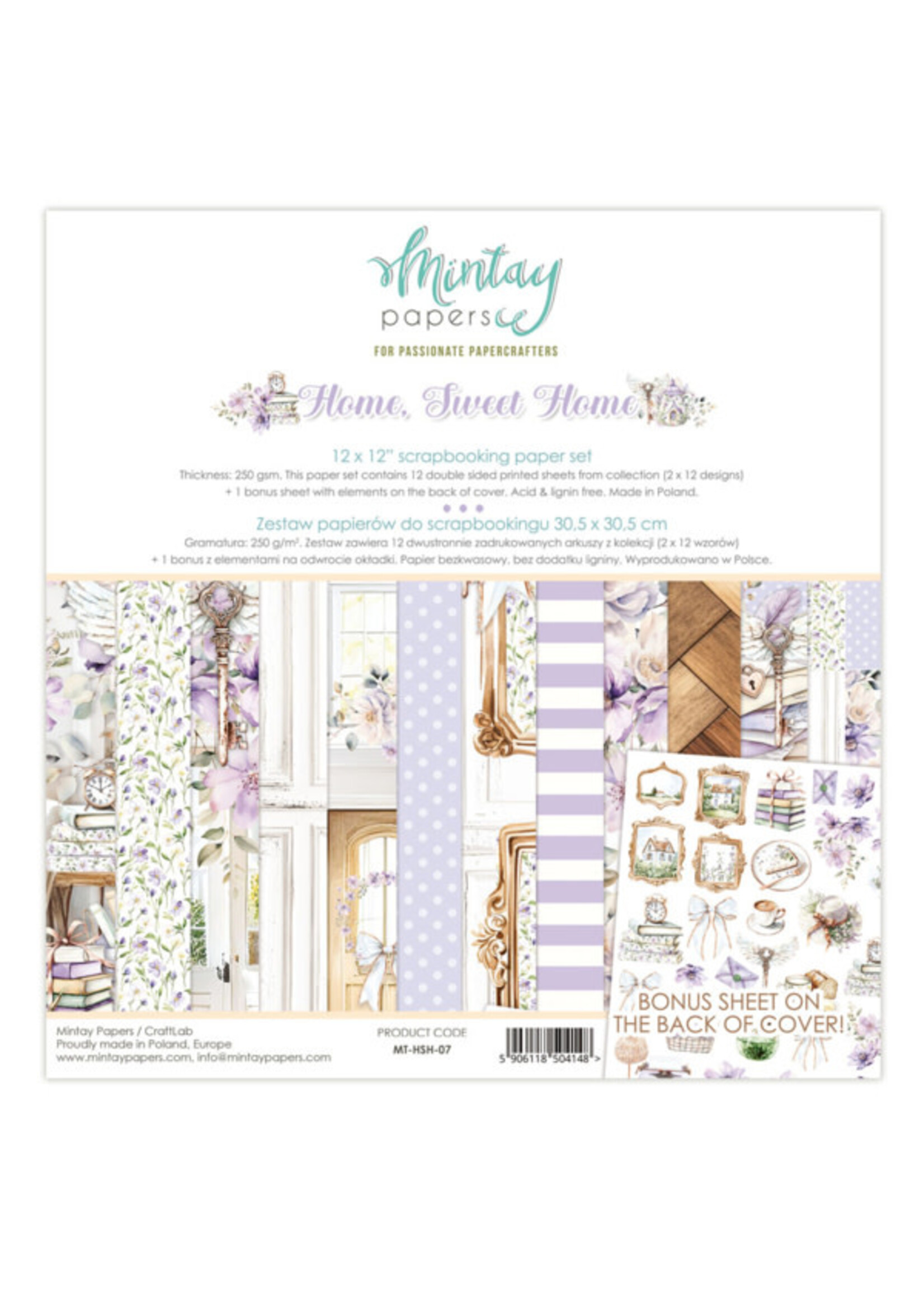 12 x 12 Papier Set - Home, Sweet Home