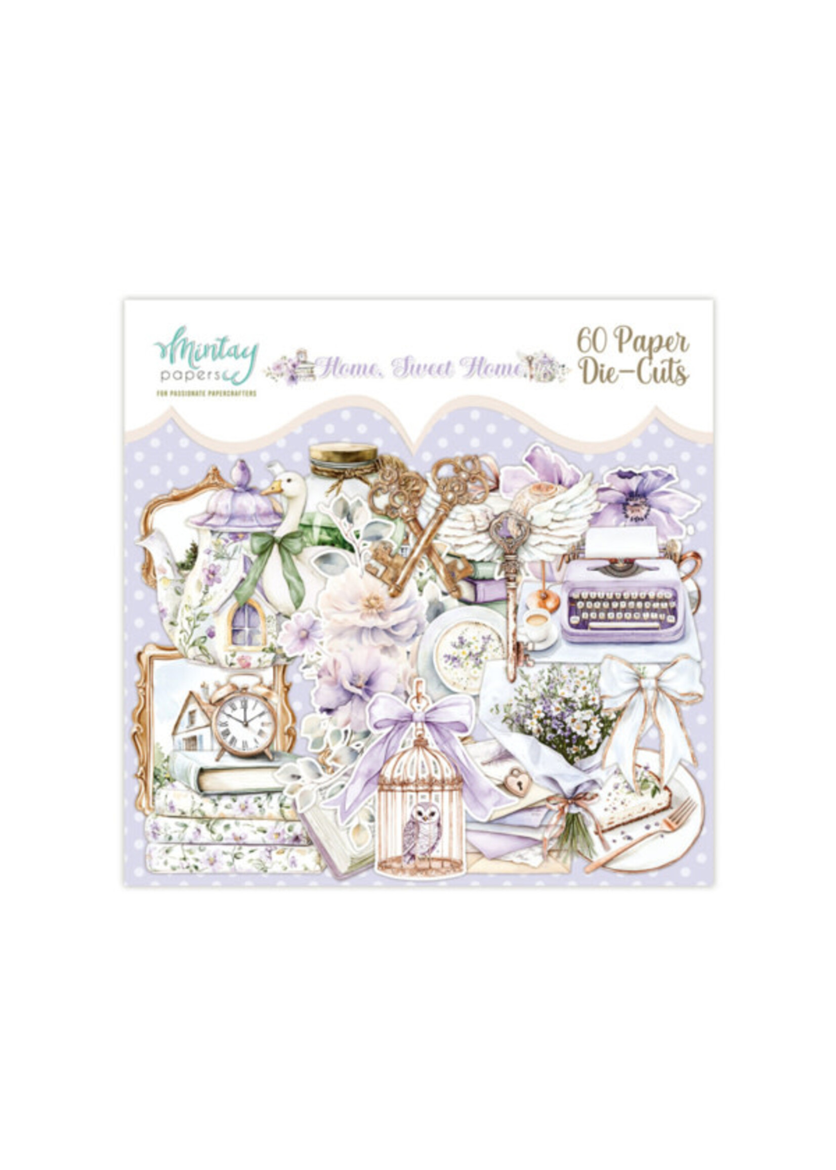 Papieren stansen - Home, Sweet Home, 60 stuks