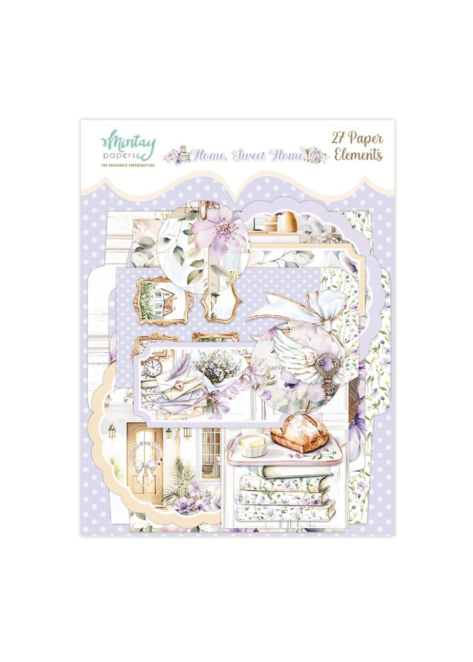 Papieren Elementen - Home, Sweet Home, 27 stuks