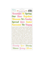 6 x 12 papieren stickers - bloesem sereniteit - woorden