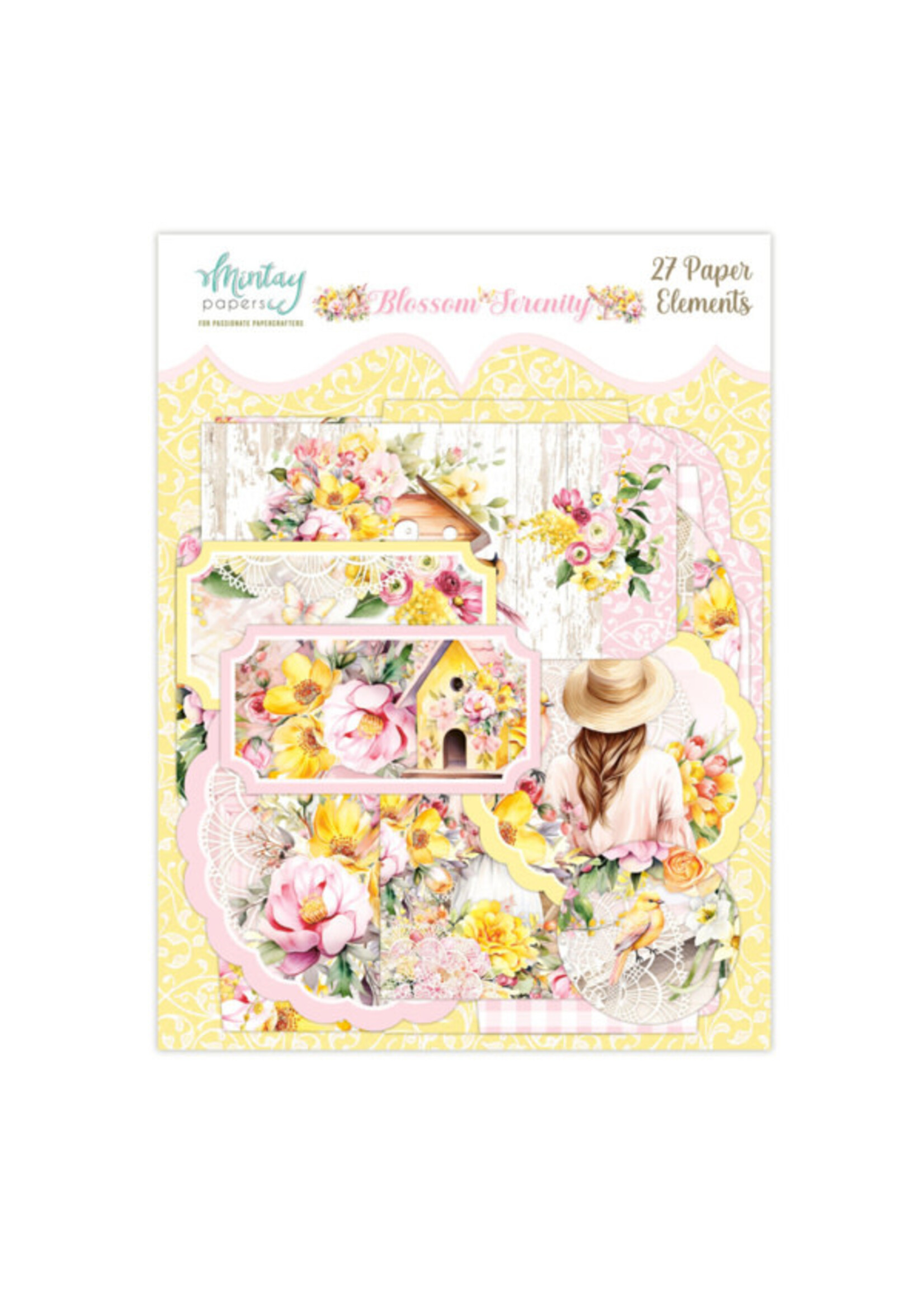 Papieren Elementen - Blossom Serenity, 27 stuks
