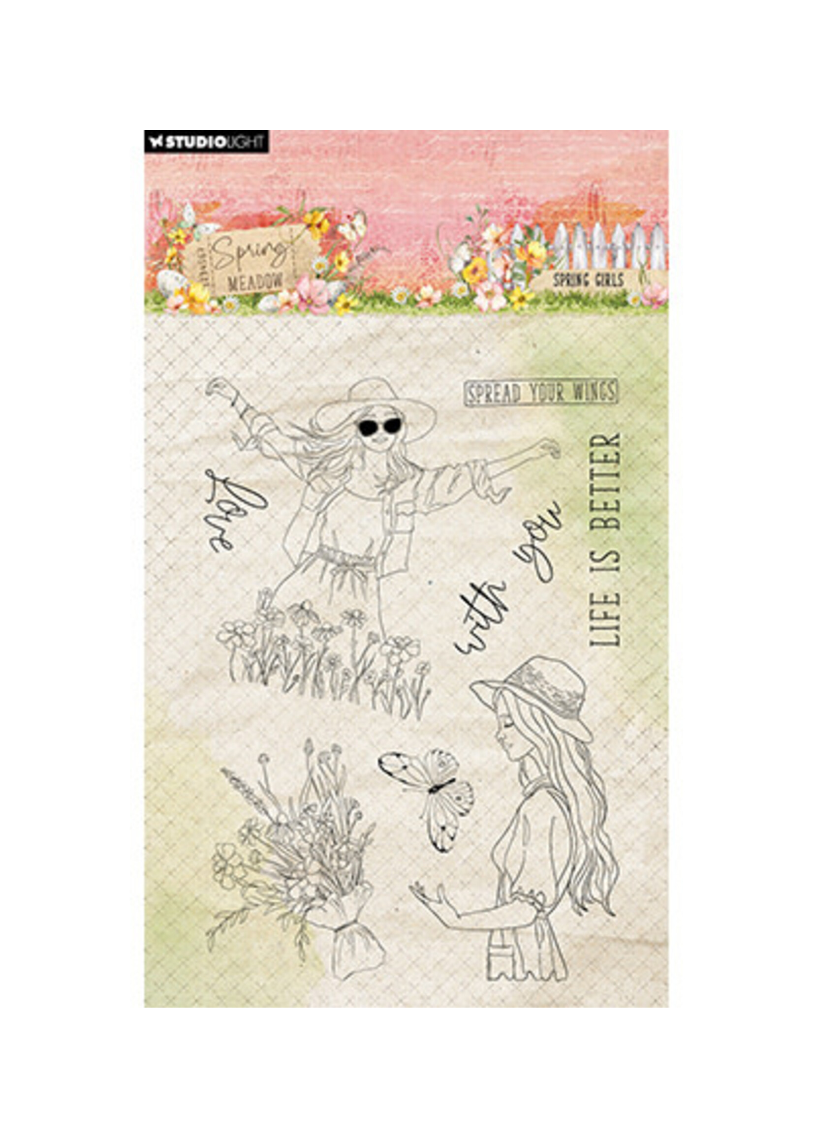 SL-SM-STAMP772 - Spring Girls Spring Meadow