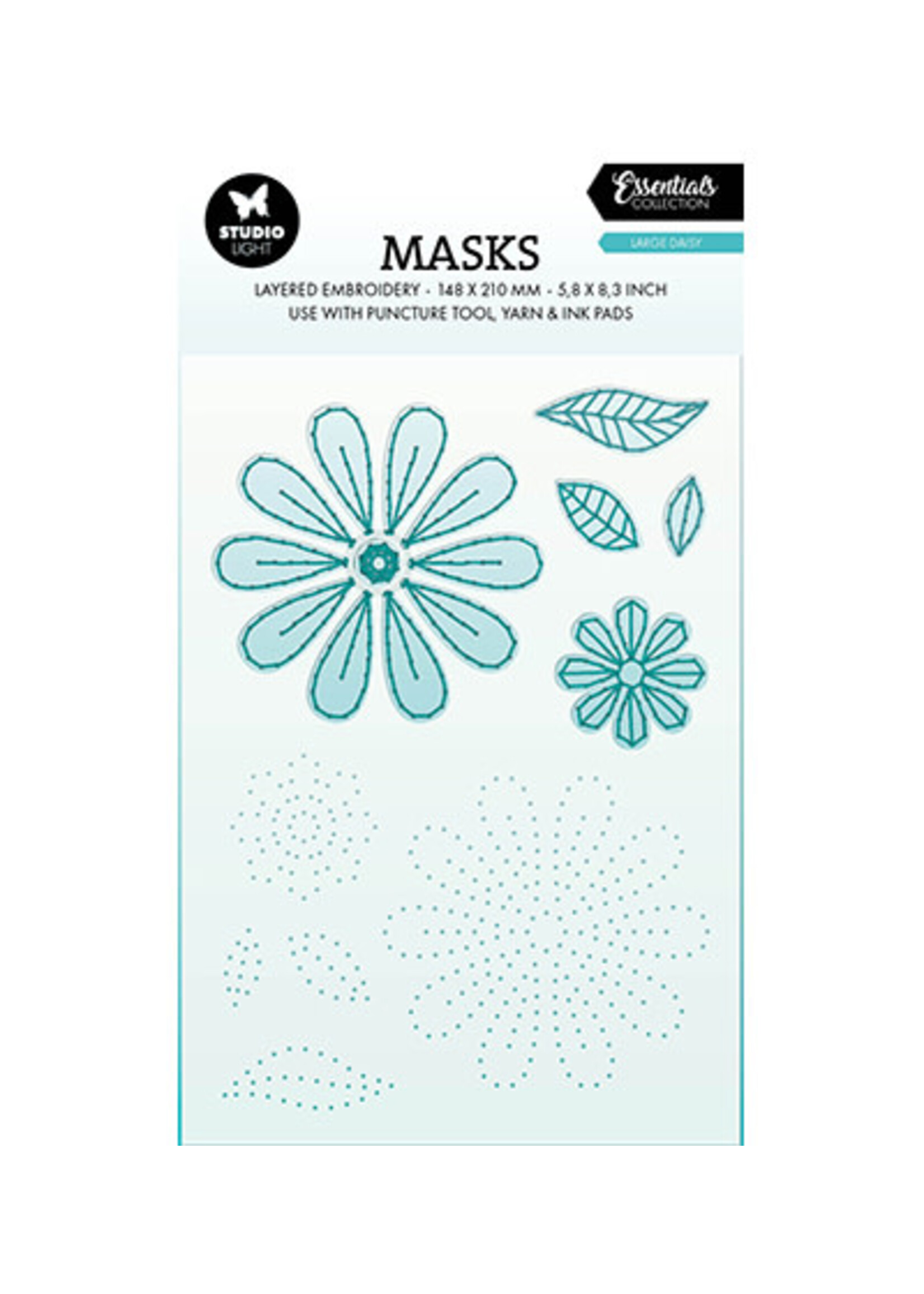 SL-ES-MASK344 - Embroidery, Large Daisy