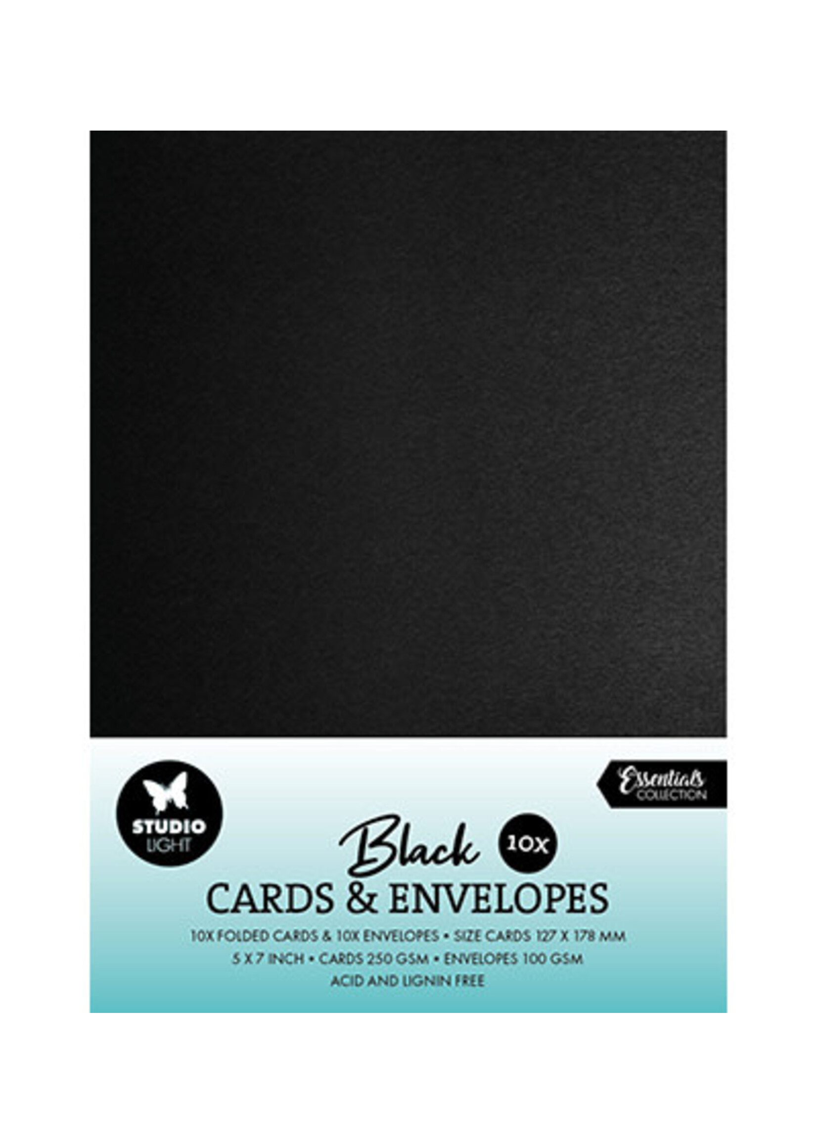 SL-CO-CE07 - Cards & Envelopes Black 12,7 x 17,7 cm