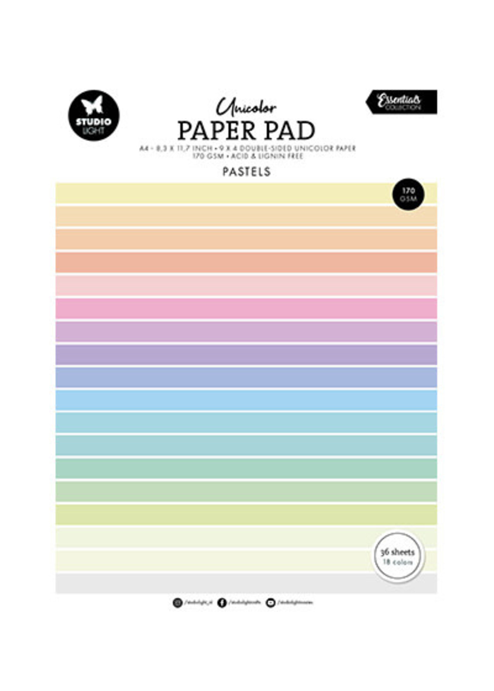 SL-ES-UPP298 - Unicolor Paper Pad Pastels Tones