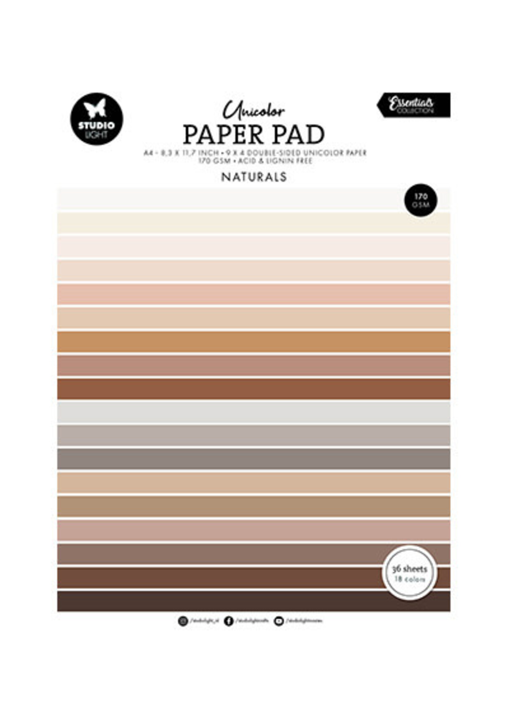 SL-ES-UPP299 - Unicolor Paper Pad Naturels Tones