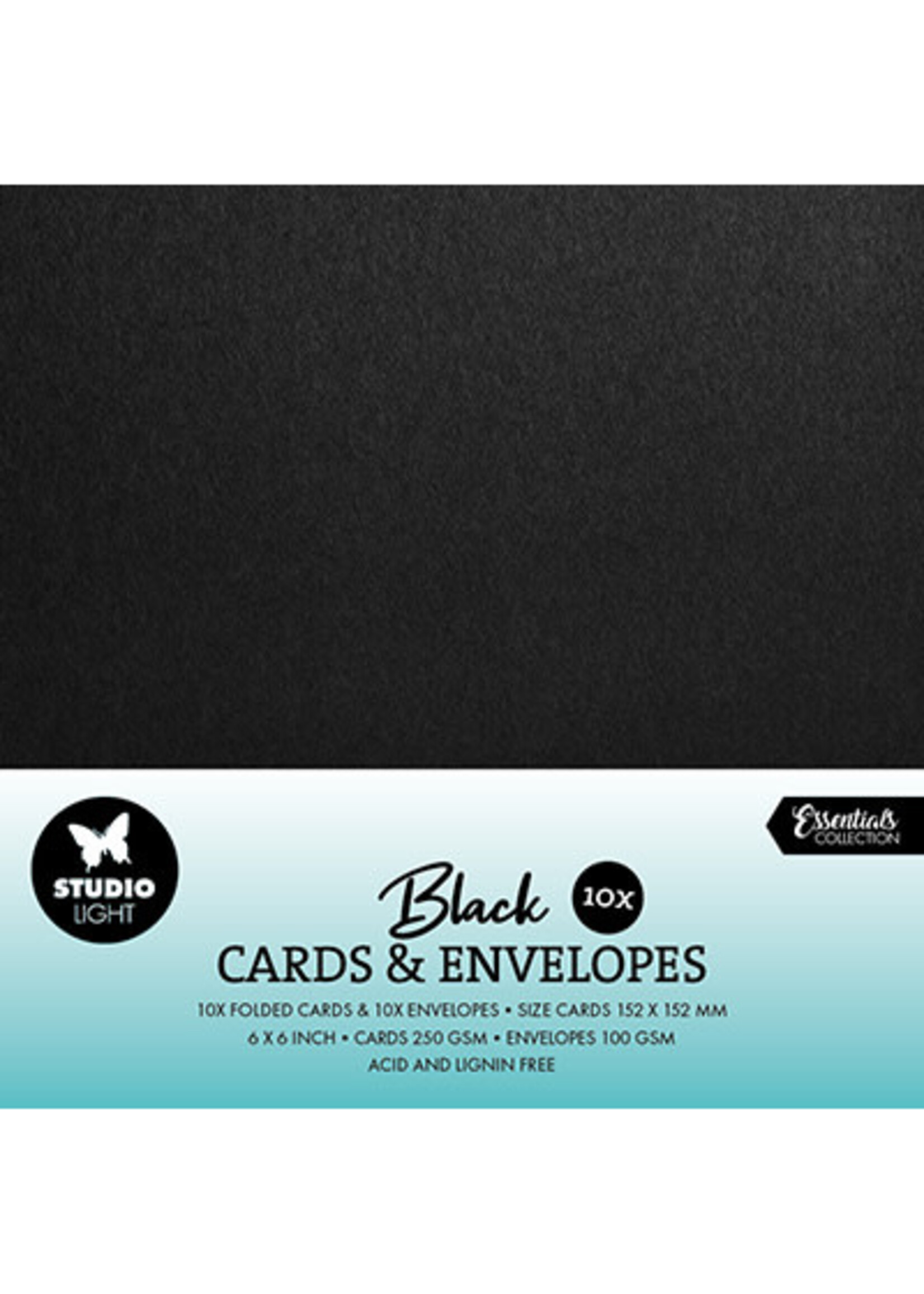 SL-CO-CE11 - Cards & Envelopes Black Consumables 15,2 x 15,2 cm