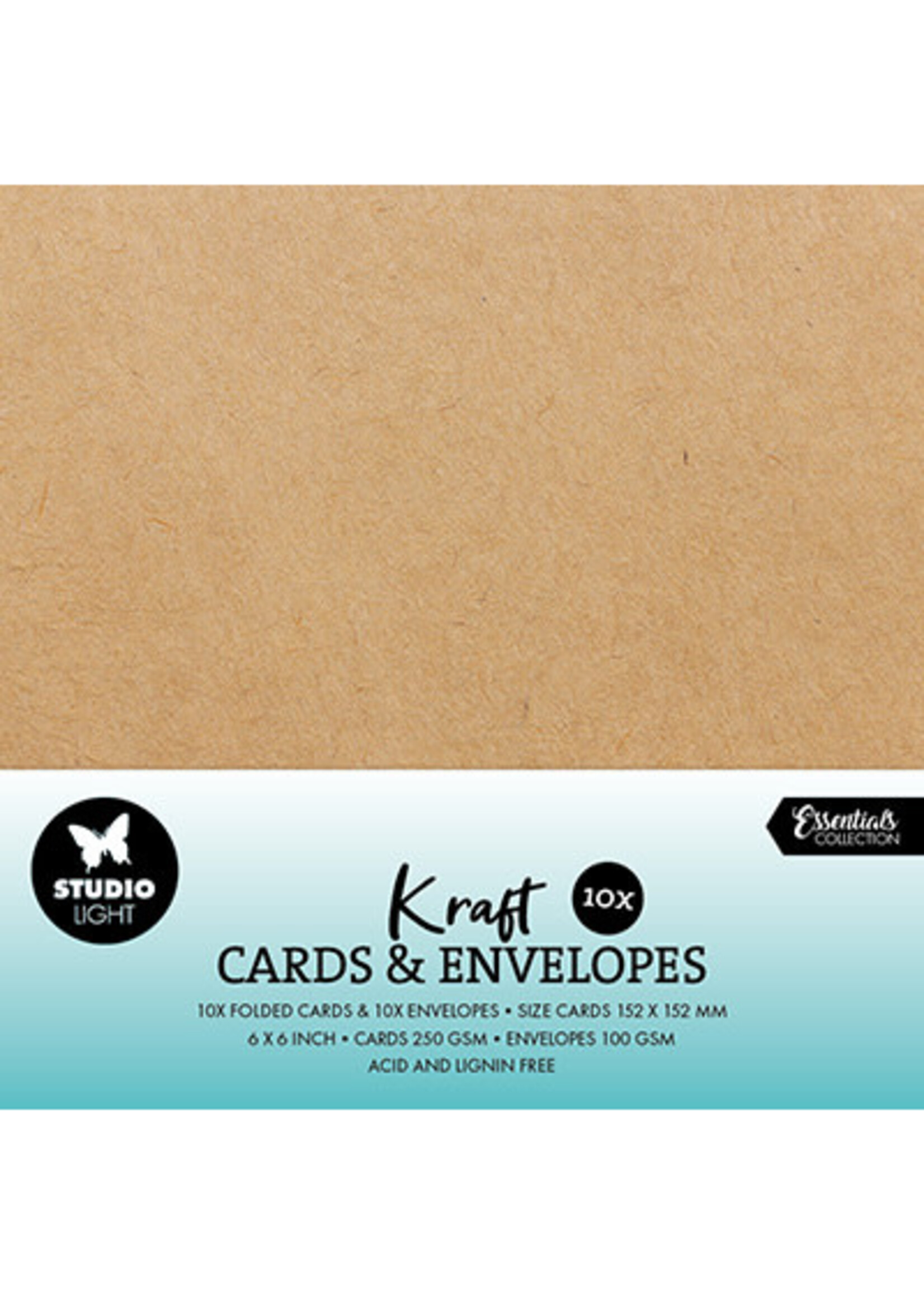 SL-CO-CE12 - Cards & Envelopes Kraft Consumables 15,2 x 15,2 cm