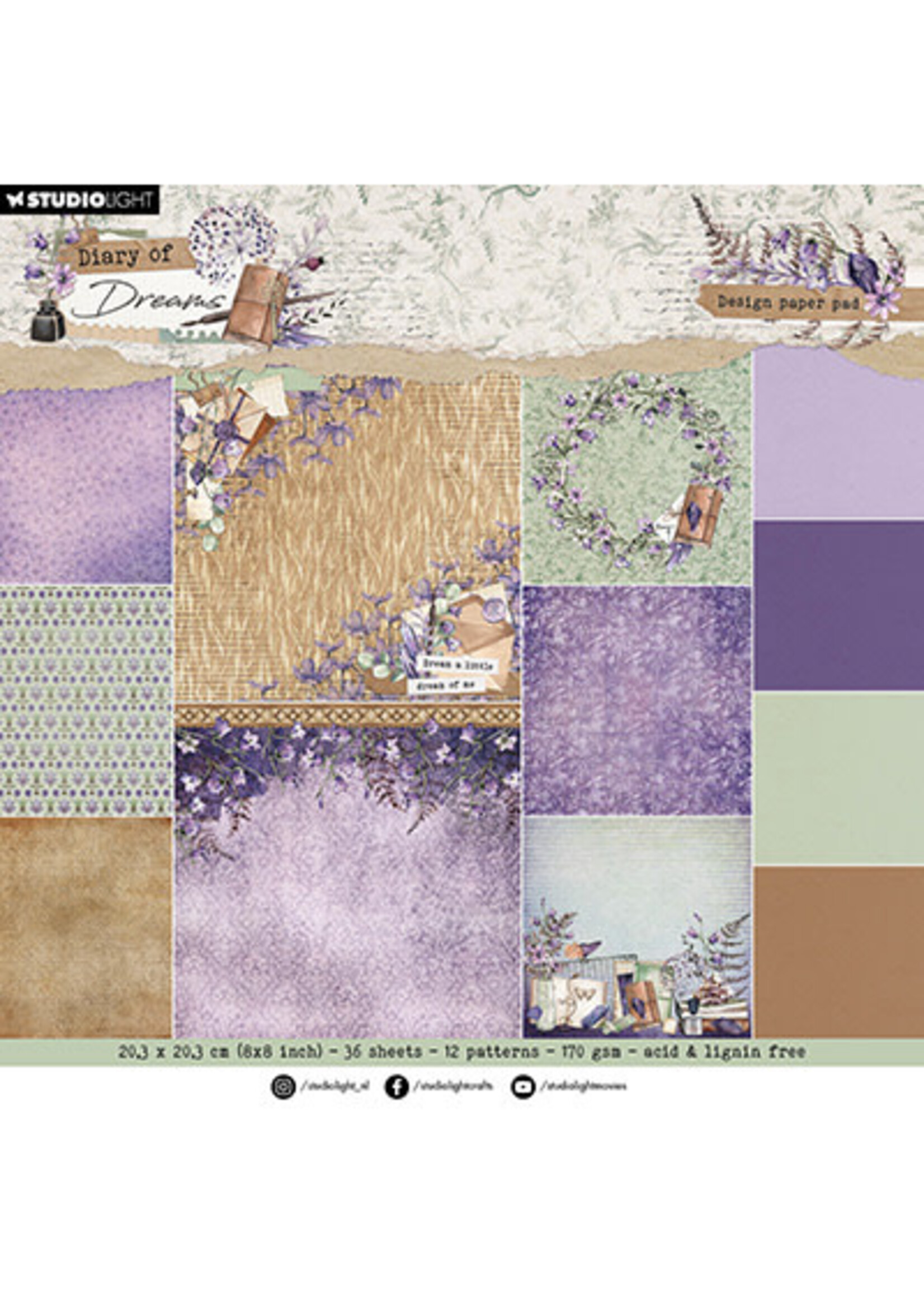 SL-DD-DPP295 - Paper Pad Background Diary of Dreams
