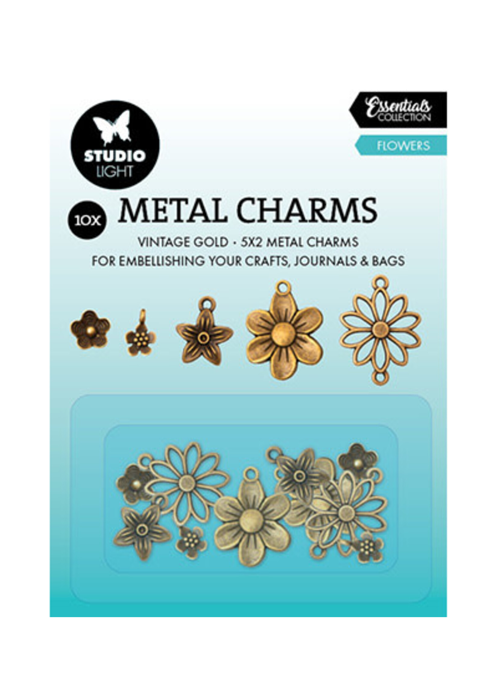 SL-CO-CHARM01 - Metal Charms Flowers