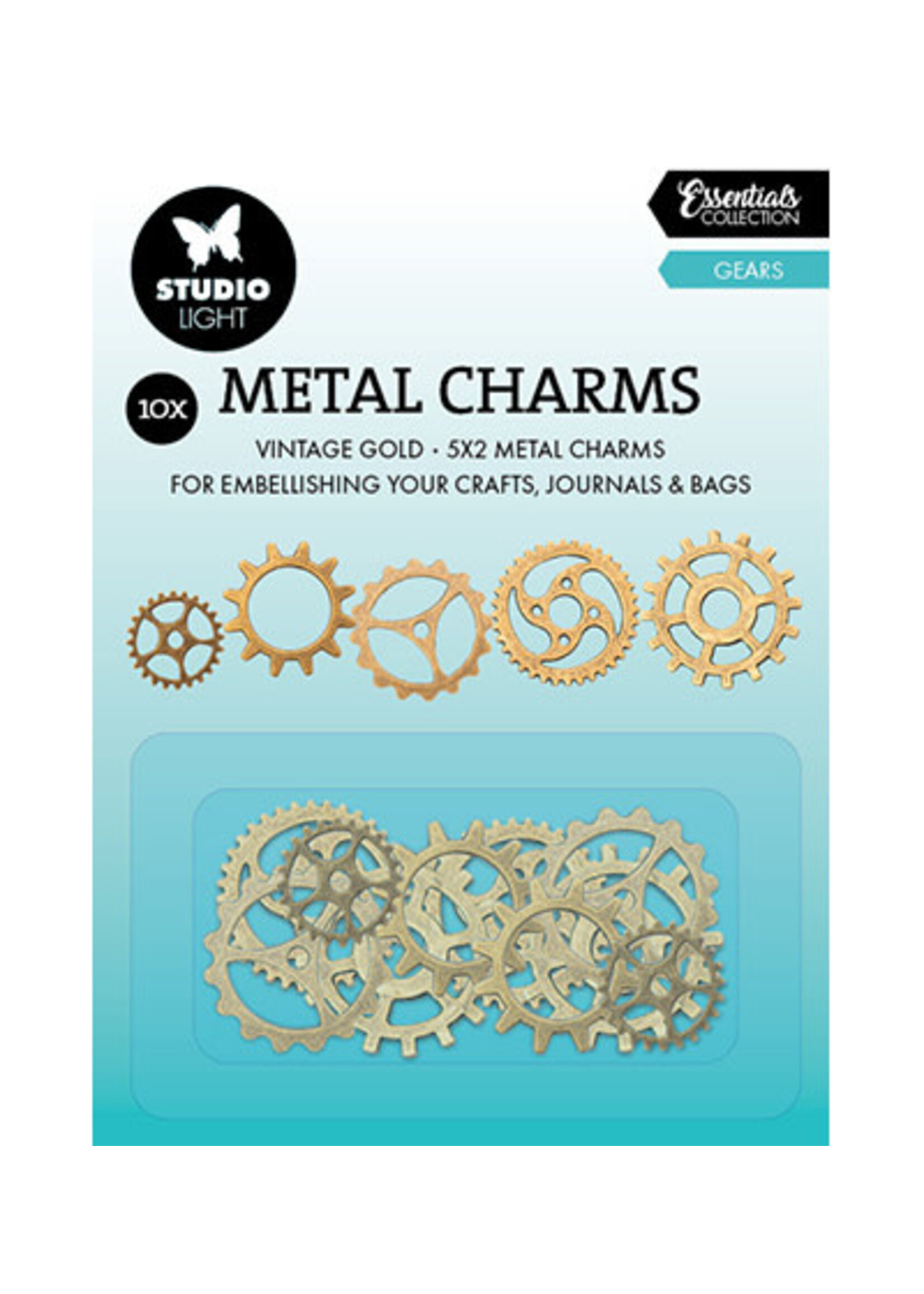 SL-CO-CHARM03 - Metal Charms Gears