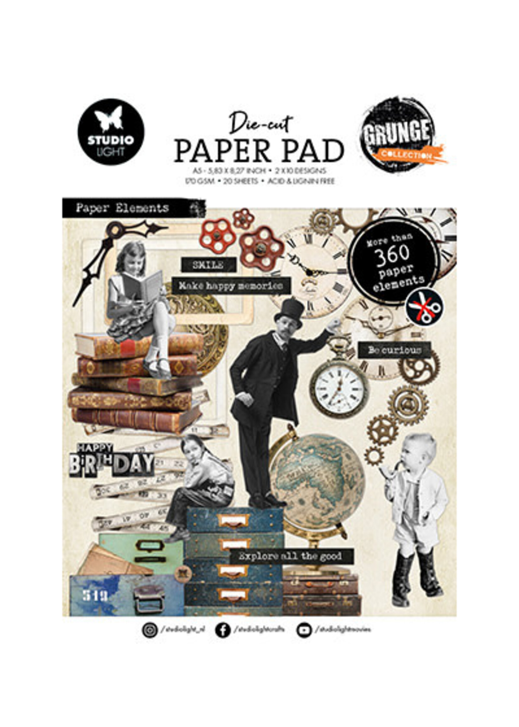 SL-GR-DCPP312 - Paper Pad Paper Elements Grunge Collection