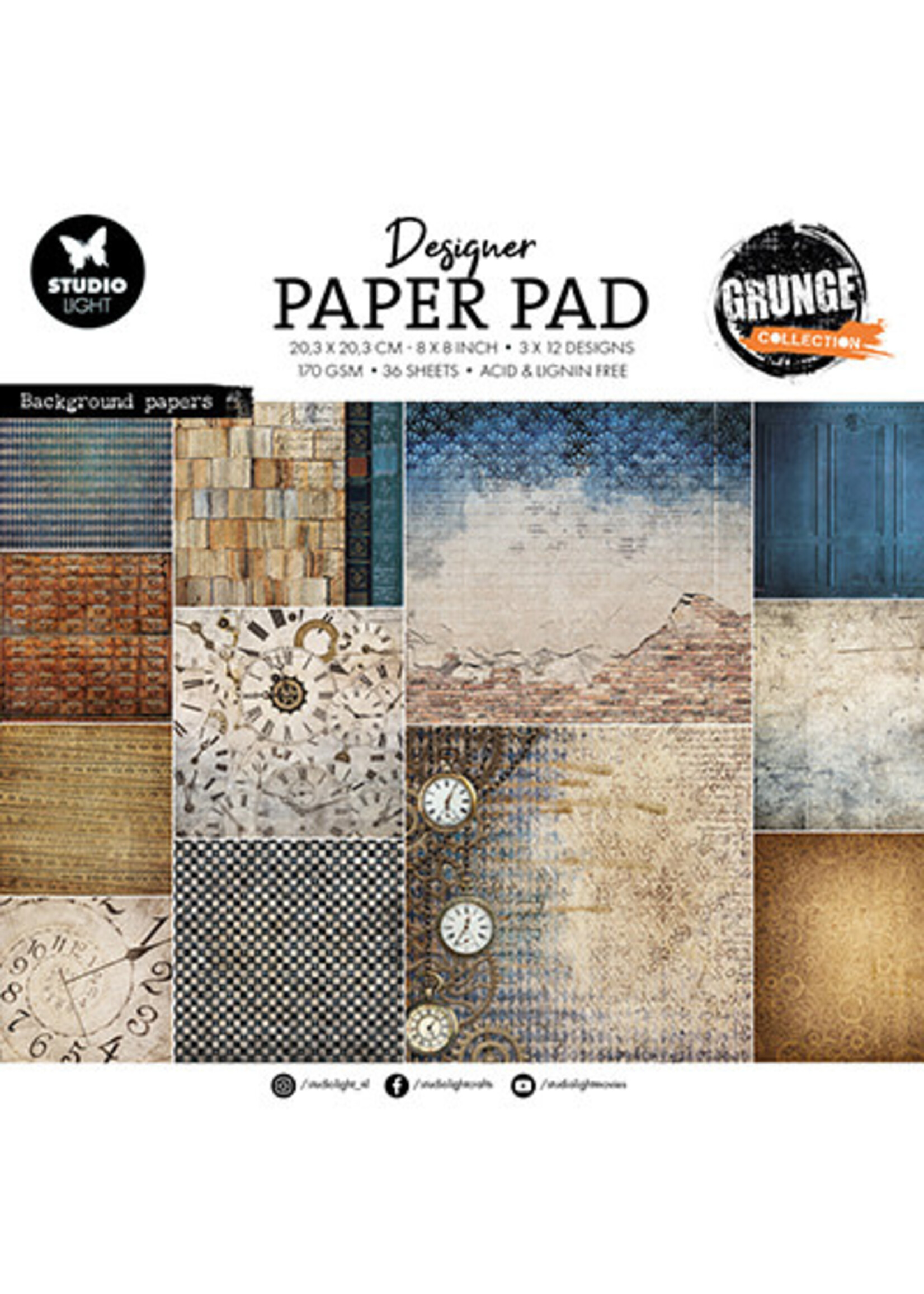 SL-GR-DPP313 - Paper Pad Background Grunge Collection