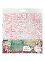 JMA-SYL-ACS12 - Acetate sheets White & Soft Red Sending You Love