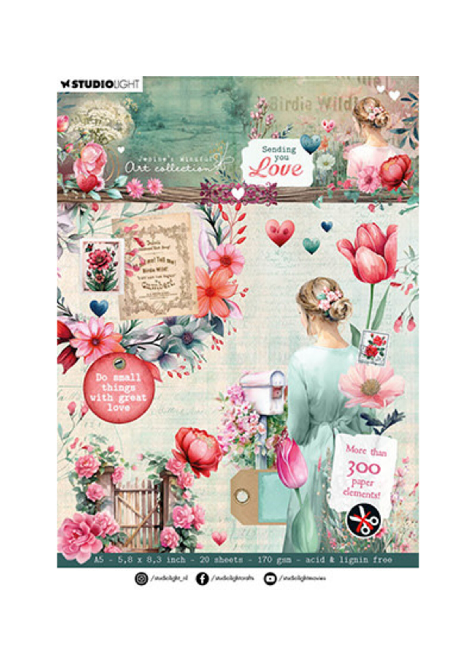 JMA-SYL-DCPP287 - Paper Pad Paper Elements Sending You Love