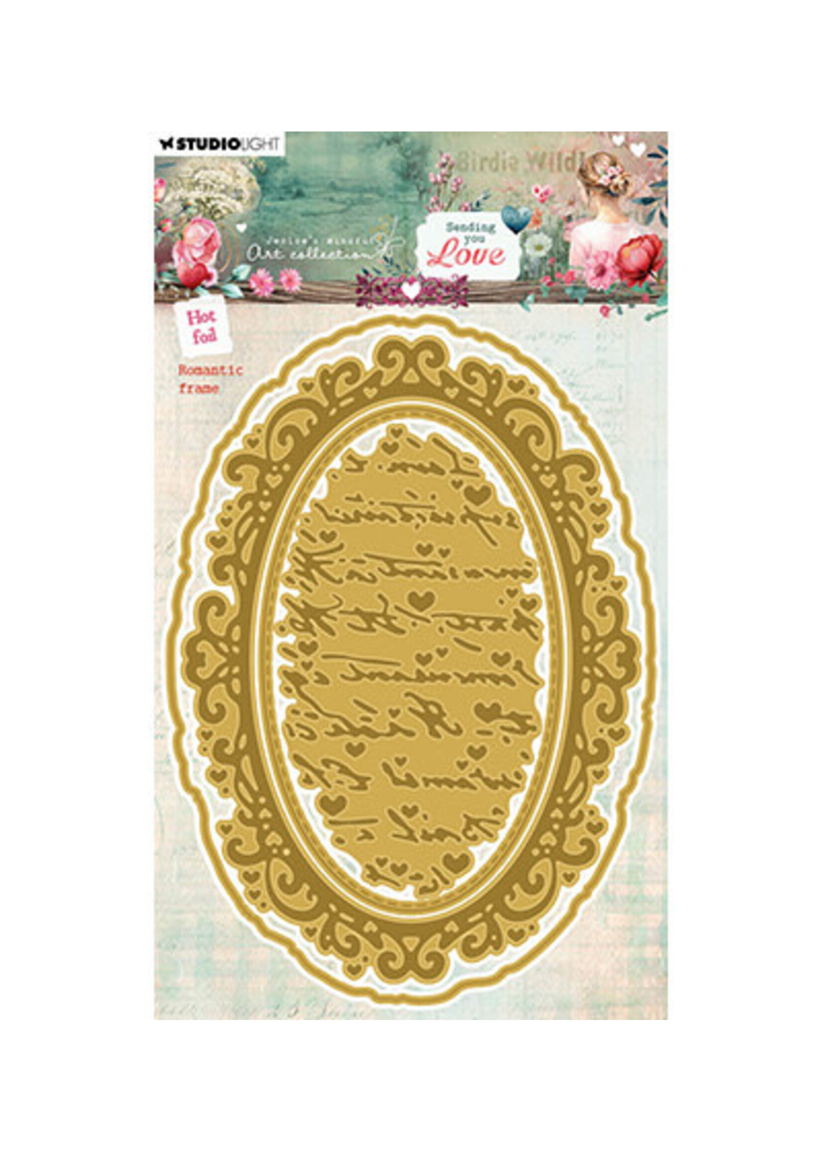 JMA-SYL-HFCD14 - JMA Hot Foil Cutting Die Romantic Frame Sending You Love