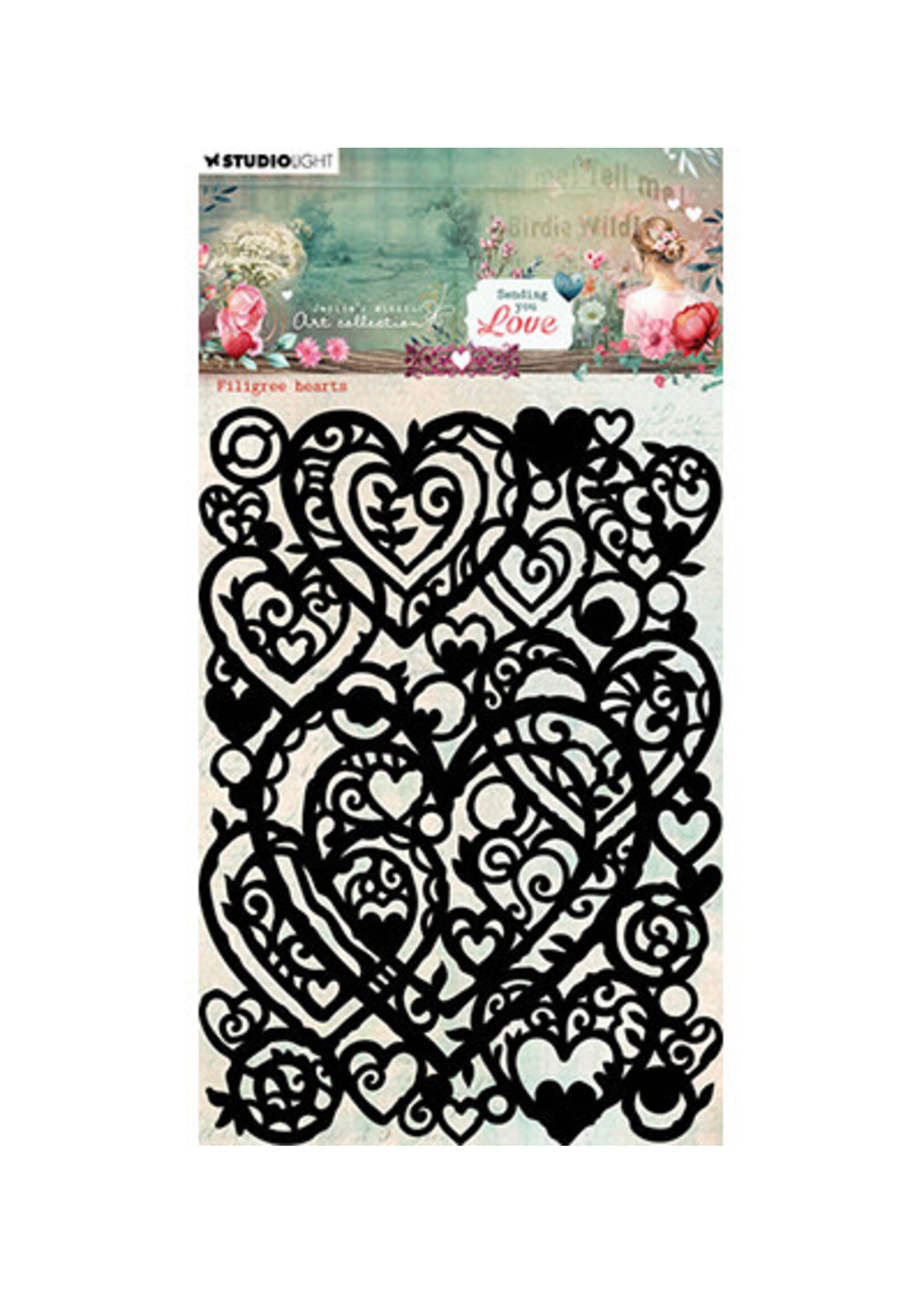 JMA-SYL-MASK315 - Filigree Hearts Sending You Love