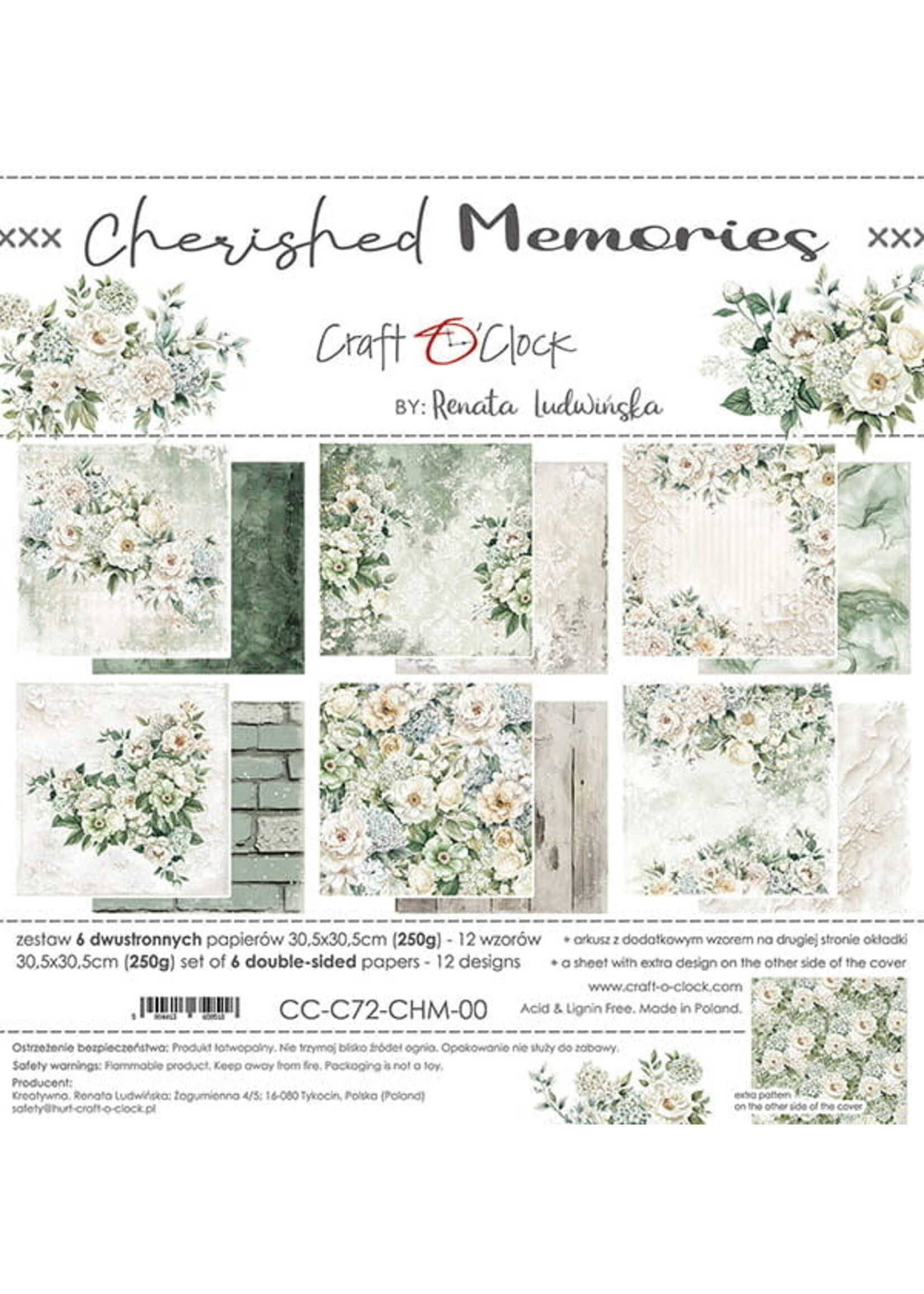 GEKOESTERDE HERINNERINGEN - een set papieren 30,5x30,5cm