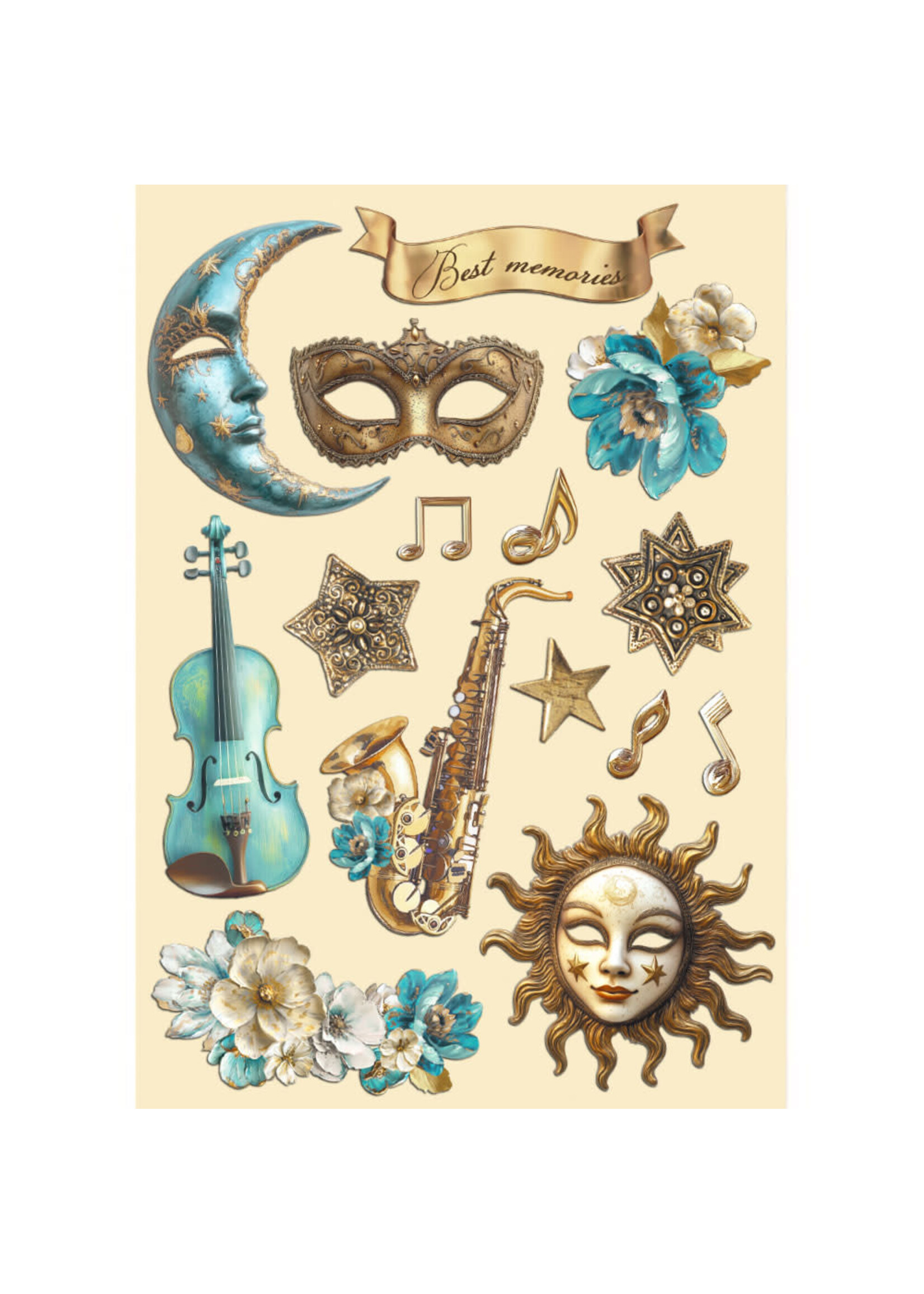 Gekleurd Houten vorm A5 - Maskerade CME-code: KLSP178